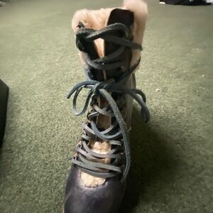 Freebird by Steven Black and Cream Heeled Boots